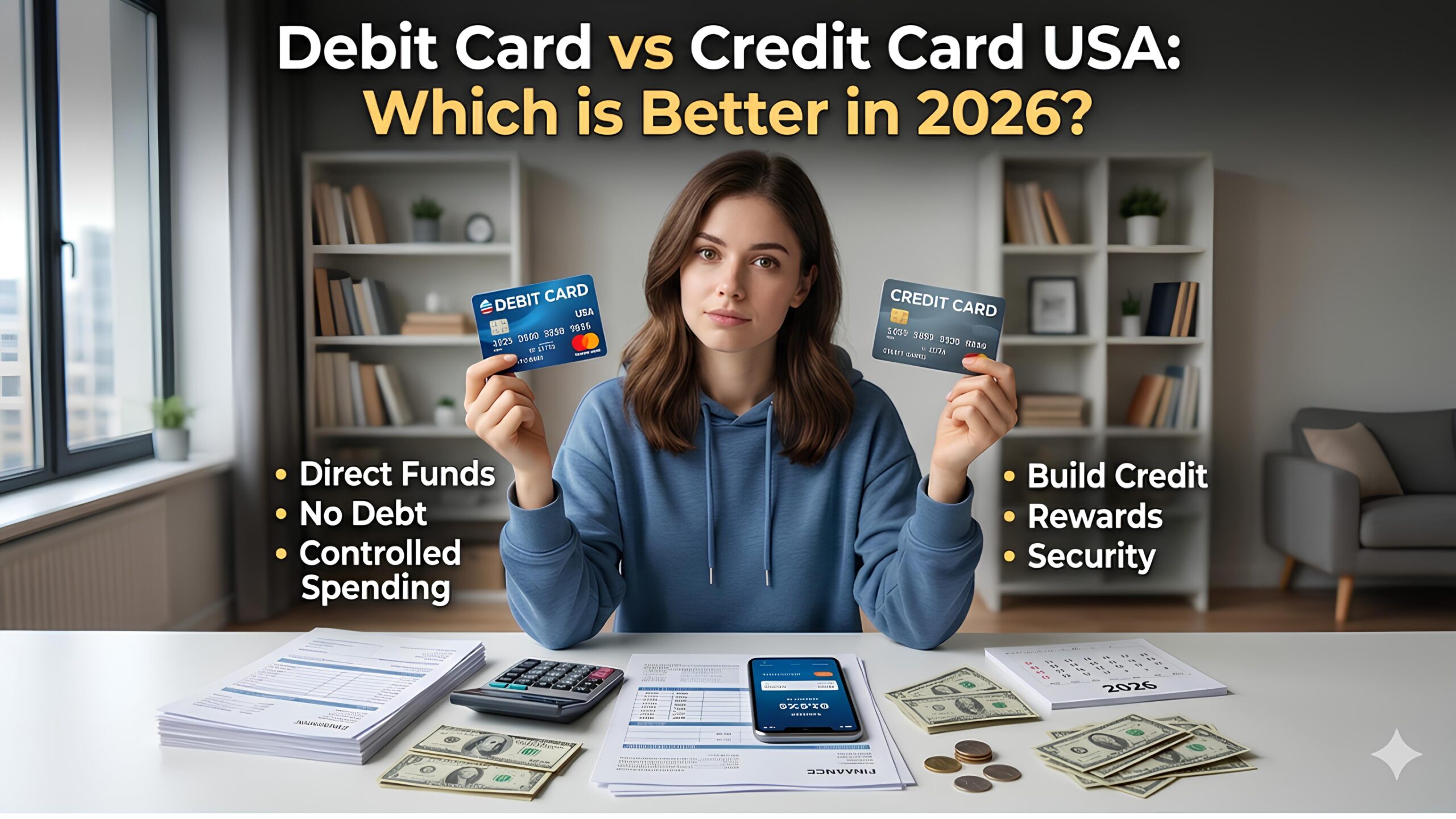 Debit Card vs Credit Card USA