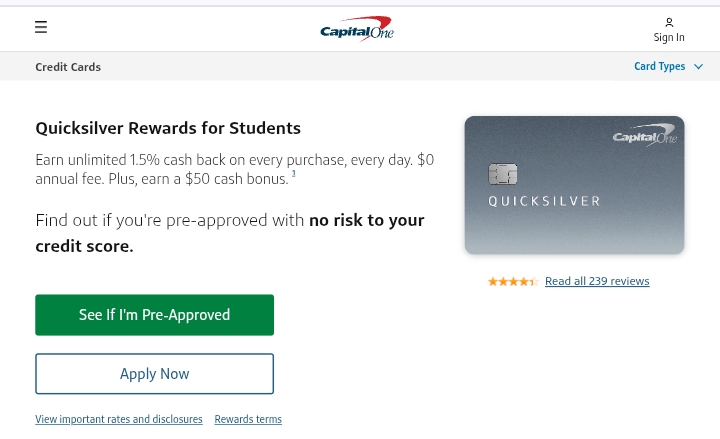 credit cards in USA for international students